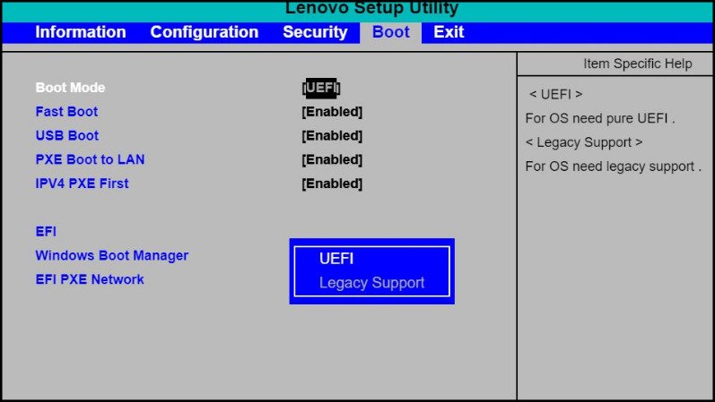 Lenovo Bios SSD