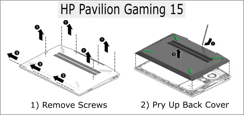 HP Pavilion Gaming Back Cover Removal