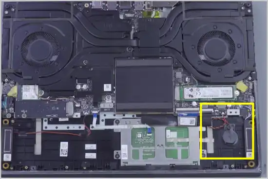 CMOS Battery Laptop Location