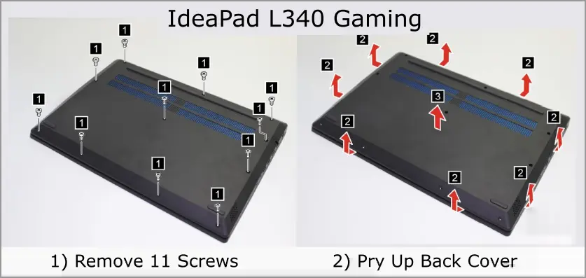 IdeaPad L340 Remove Back Cover