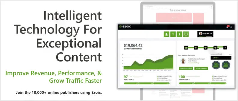 Ezoic Intelligent Technology For Exceptional Content