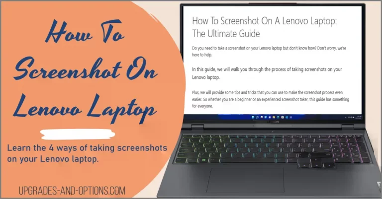 How To Screenshot On A Lenovo Laptop