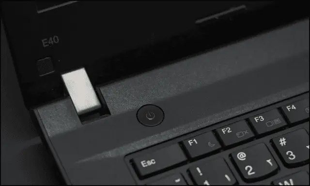 Lenovo laptop power button