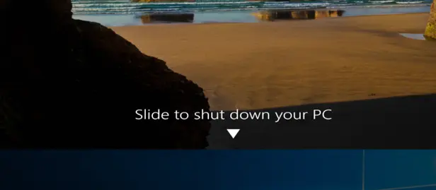 Lenovo slidetoshutdown