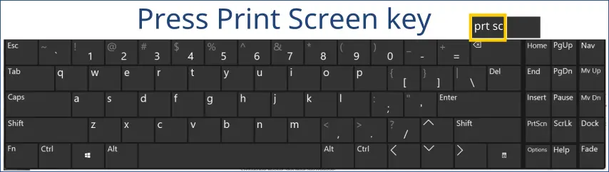 Press print screen key