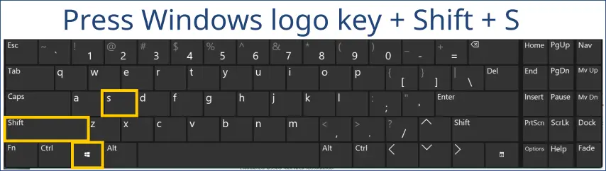 Press windows logo key + S