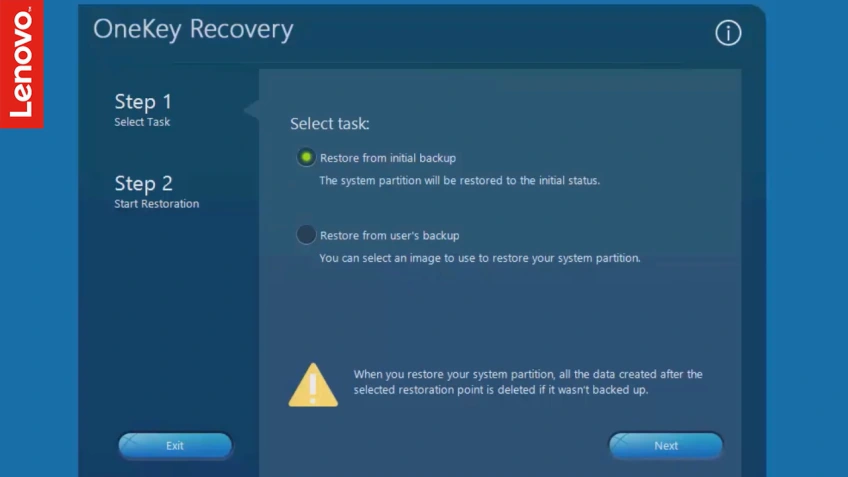 Lenovo OneKey Recovery