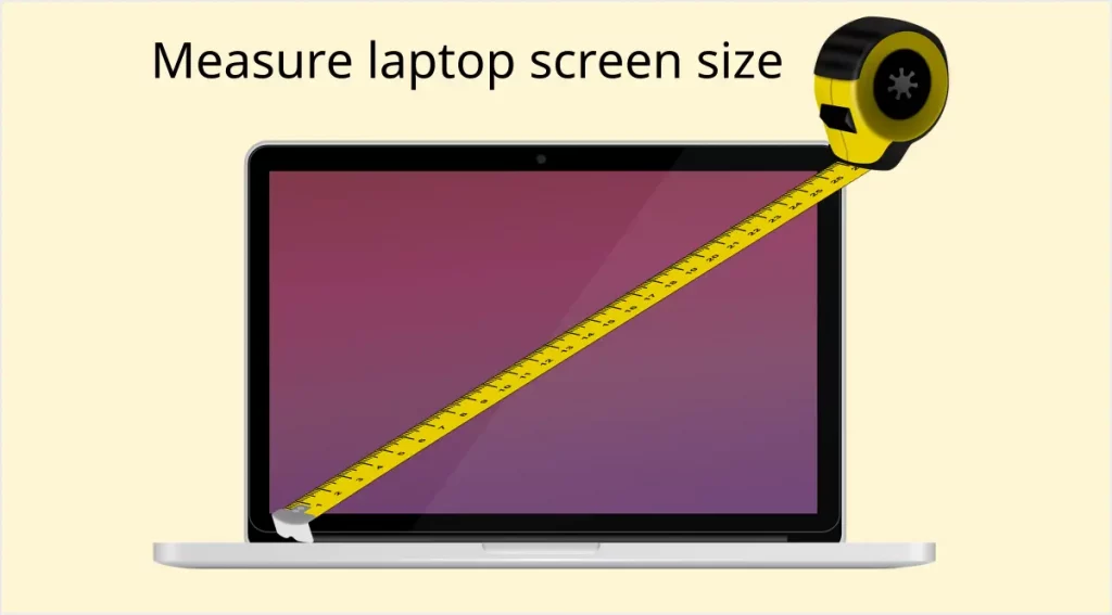 Measure laptop screen size diagram