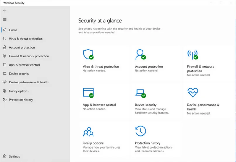Windows Security Defender Antivirus