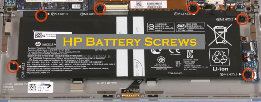 HP Internal Battery Screws