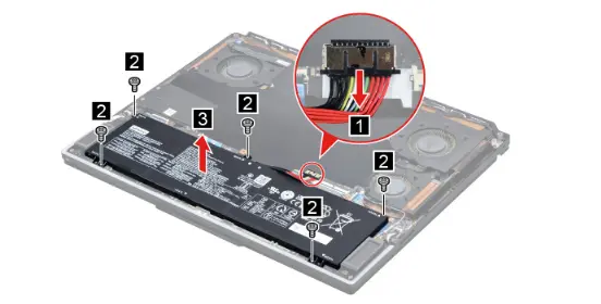 legion 9 remove battery