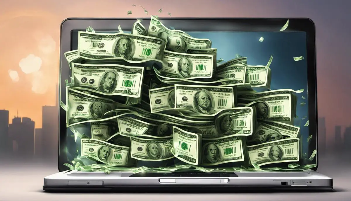 Illustration of a laptop with dollar signs representing the hidden costs of ownership.